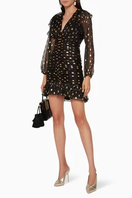 Buy Elliatt Black Marta Ruffled Dress For Women Online Ounass Oman
