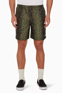 Stussy leopard swim shorts top