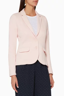 Buy WHISTLES Pink Slim Fit Cotton Jersey Jacket For Women Online Ounass Oman