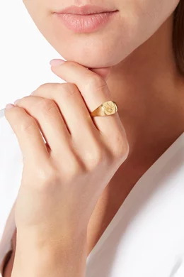 Missoma open heart signet boquet ring