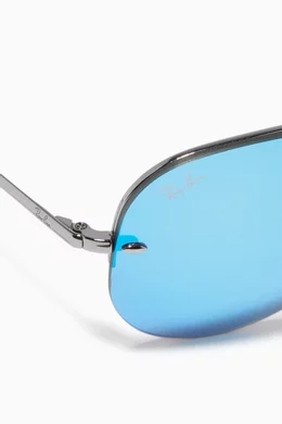 Buy Ray-Ban Metallic RB3449 Iconic Aviator™ Mirror Sunglasses For