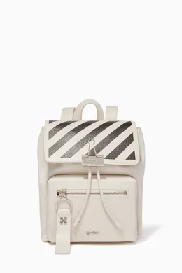 Buy Off White White Diagonal Stripe Binder Backpack For Women Online Ounass Oman