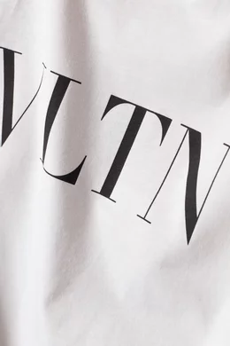 Buy Valentino Garavani White VLTN Logo T-Shirt For Women Online