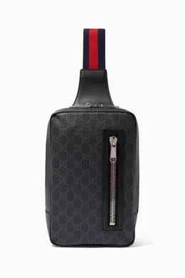 Buy Gucci Black GG Supreme Messenger Cross Body Bag For Men Online Ounass Oman