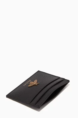 Buy Gucci Black Bee Detail Leather Card Holder For Men Online Ounass Oman