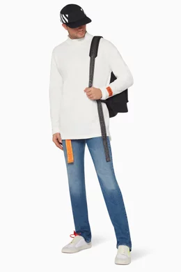 Buy Heron Preston White CTNMB Turtleneck Long Sleeved Top For Men Online Ounass Oman