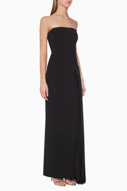 knee length dresses for ladies The Dolly Maxi Dress in Black – Solace London main image 1