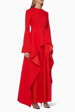 solace london peplum dress The Ally Maxi Dress in Cream  Solace London