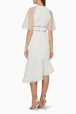 keepsake awaken lace midi dress Zimmermann Awaken Lace Trim Dress