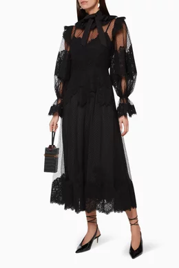 zimmermann espionage lace dress Zimmermann - Jasmine Tookes wears the Espionage Lace-Up Dress from Fall 19  Ready-to-Wear > zimm-shop.com/espionage-lace-up-dress-cream
