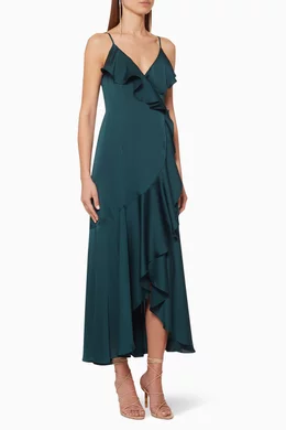 shona joy emerald green dress Shona Joy Elle Silk Lace Cowl Maxi Dress in Emerald Green – Coco & Lola
