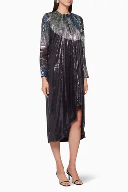 ganni embellished mesh dress Ganni Embellished Mesh Dress - Pink