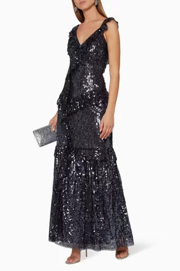 needle and thread scarlett sequin dress Rent Scarlett pink sequin gown - Needle & Thread