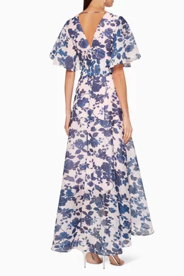 Buy Keepsake The Label Pink Halo Floral-Print Gown For Women