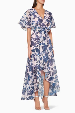 Buy Keepsake The Label Pink Halo Floral-Print Gown For Women