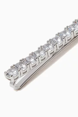 Kenneth Jay Lane CZ Diamond Round Hair Pins Double Round and Baguette CZ Hair Pin – CZ by Kenneth Jay Lane main image 4