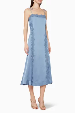 keepsake resound midi dress Buy Keepsake The Label Blue Resound Satin Midi Dress For Women Online
