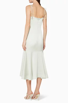 Buy Keepsake The Label Green Resound Satin Midi Dress For Women Online |  Ounass Oman