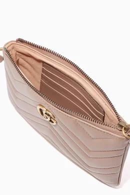 Buy Gucci Neutral GG Marmont Matelassé Wrist Wallet For Women