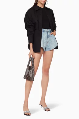 Buy Alexander Wang Brown Wangloc Rhinestone Mesh Mini Shopper Bag For Women Online Ounass Oman