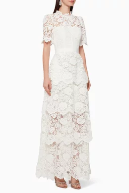 Self portrait floral lace maxi dress orders