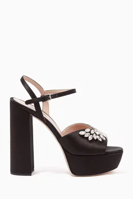 Miu miu velvet platform sandals hotsell