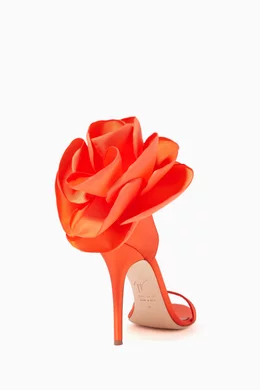 Buy Giuseppe Zanotti Color Peony 115 Sandals in Satin For Women Online Ounass Oman
