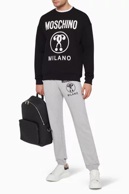 Moschino question mark sweatshirt deals
