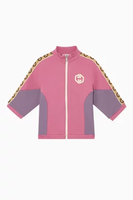 Buy Gucci Purple Logo Band Cotton Sweatshirt For Baby Girls Online