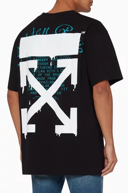 Buy Off-White Black Dripping Arrows T-Shirt For Men Online