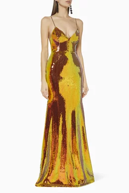 green emerald velvet dress Strapless Column in Sequin 8 / Cheetah
