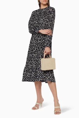 knee length dresses for ladies Rosemary Berry Print Midi Dress