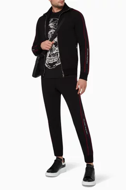 Jacquard logo tape tracksuit jacket clearance