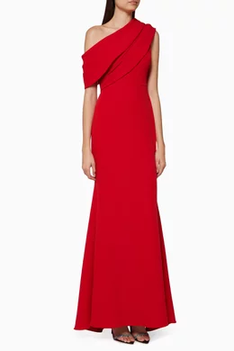 ankle length dress formal Badgley Mischka Blouson Gown, 2 / Blue
