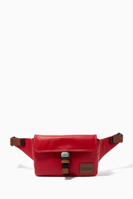 Buy Coach Red Pacer Smooth Leather Cross Body Belt Bag For Men Online Ounass Oman