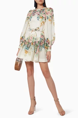 zimmermann wavelength long sleeve mini dress shopbop.com Zimmermann Wavelength Bell Sleeve Mini Dress 750.00