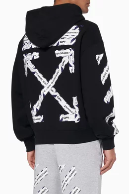 Buy Off White Black Airport Tape Hoodie For Men Online Ounass Oman