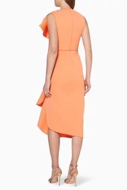Buy Acler Orange Redwood Midi Dress For Women Online | Ounass Oman