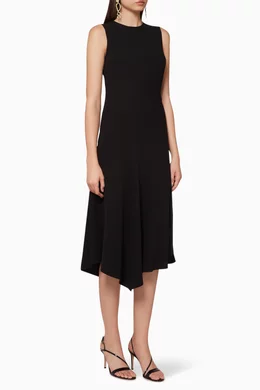 vince mixed panel sleeveless midi dress Buy Vince Black Mixed Panel Dress For Women Online