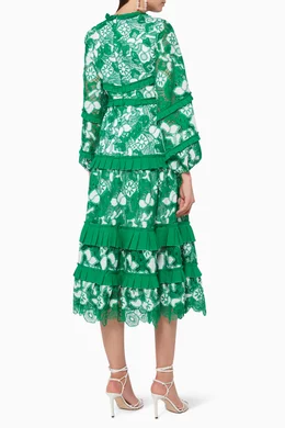 alexis green lace dress Alexis Ottilie Gown in Citron