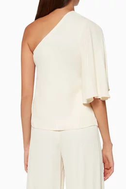 Buy Shona Joy Neutral Lautner One-Shoulder Blouse For Women Online