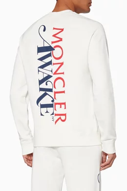 Buy Moncler White 1952 Awake Logo Sweatshirt For Men Online Ounass Oman