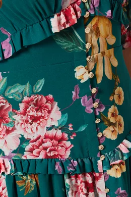 martina midi dress Martina Blue Flower Midi Dress – Finery London