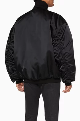 Buy Balenciaga Black Uniform Logo Bomber For Men Online Ounass Oman