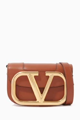 Buy Valentino Garavani Brown Valentino Garavani Supervee Small Crossbody Bag in Calfskin For Women Online Ounass Oman
