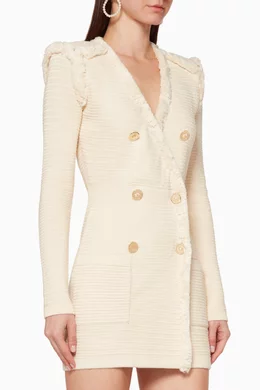 knitted turtleneck dress Faux Wrap Turtleneck Dress main image 1