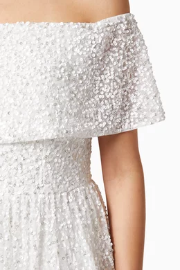 Buy Maya Color Off The Shoulder Sequin Maxi Dress Online for Women Ounass Oman