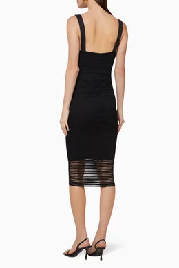 good american sheer mesh midi dress Buy Good American Pink Sheer Midi Dress in Recycled Mesh For Women Online