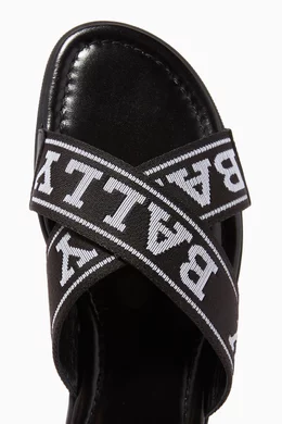 Buy Bally Black Bonks Fabric Sandals For Men Online Ounass Oman