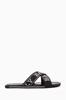 Buy Bally Black Bonks Fabric Sandals For Men Online Ounass Oman